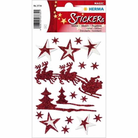 Weihnachtssticker Scherenschnitte