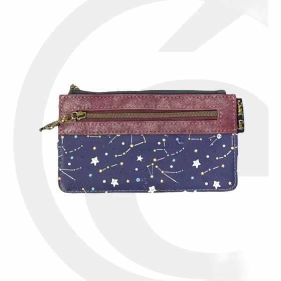 Porte-cartes Sweet Candy Doll avec rabat et fermeture éclair