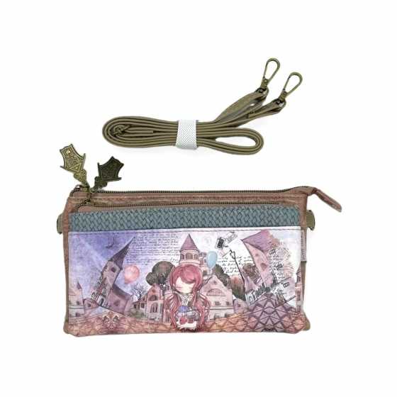 Portefeuille Sweet Candy Doll avec poche avant et fermeture éclair