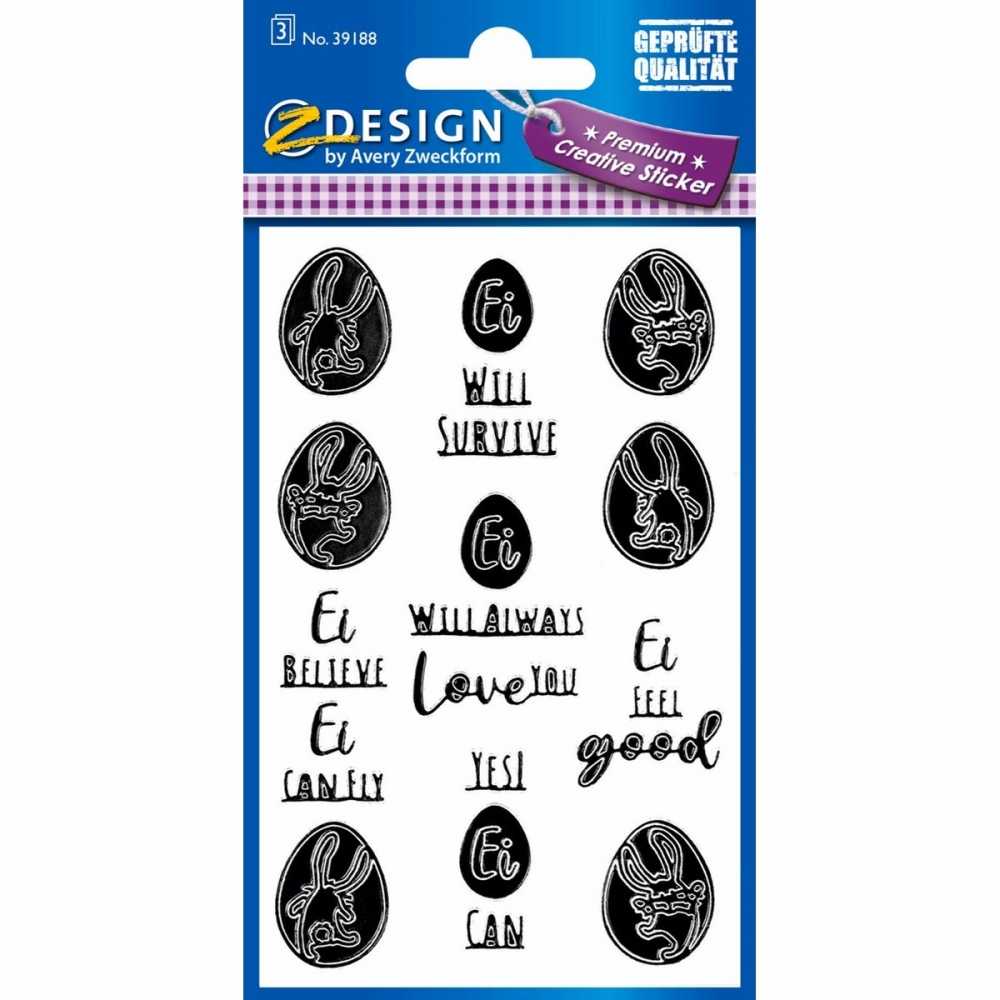 Sticker "Oster Sprüche schwarz"