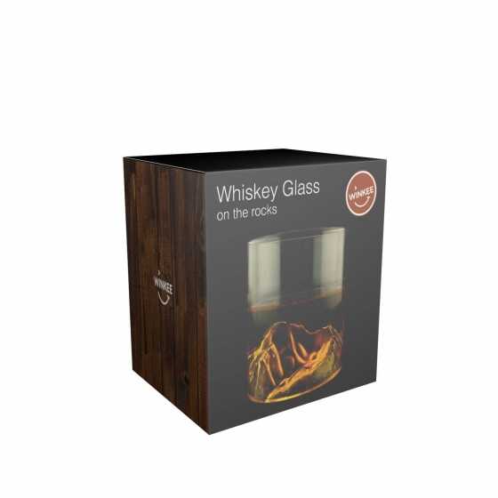 Verre à Whisky avec relief de montagne