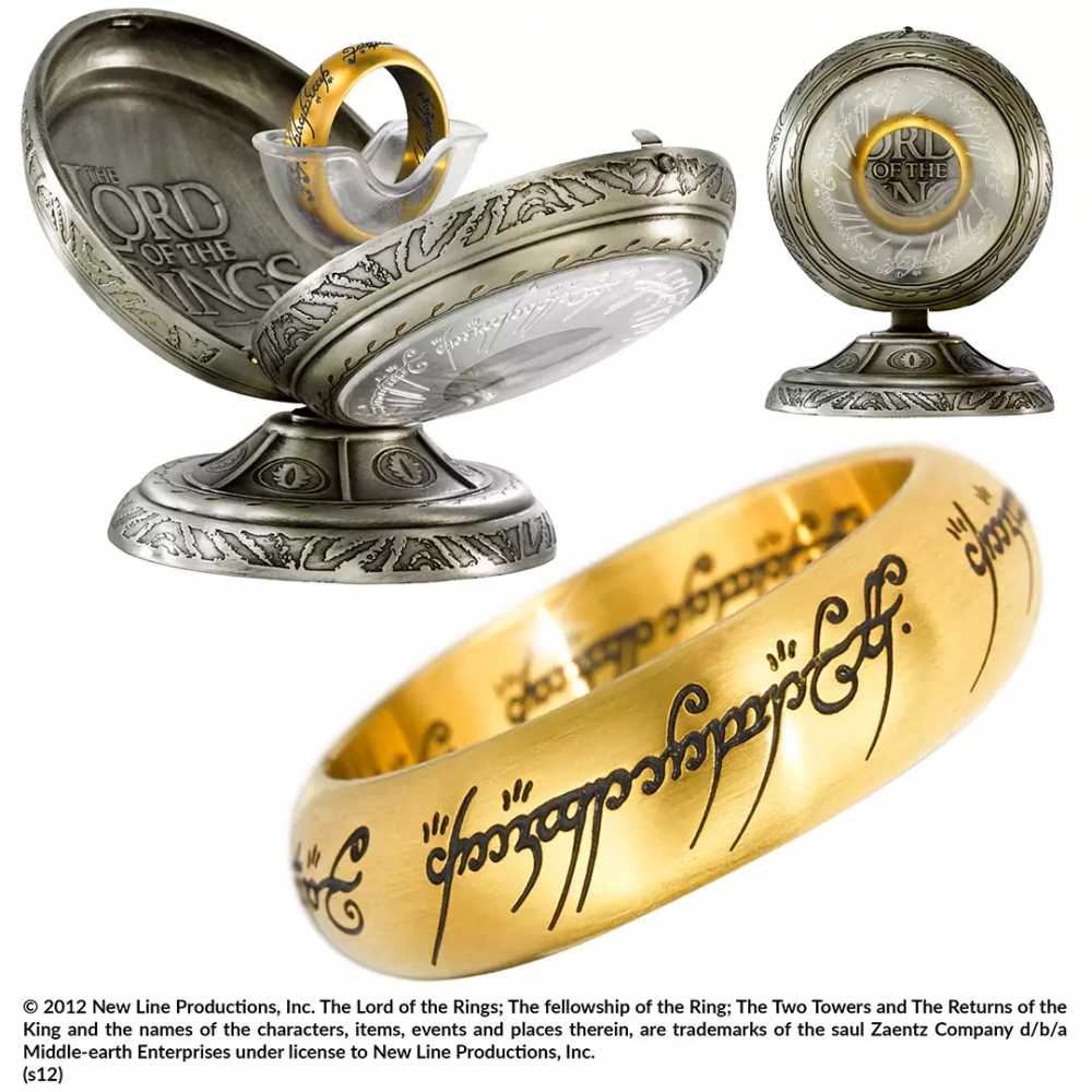Einzigartiger Ring - Goldener Stahl - Herr der Ringe