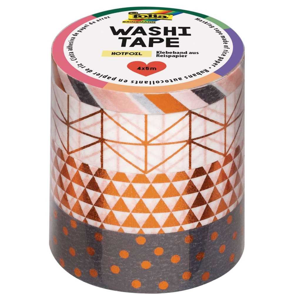 FOLIA Washi-Tape Set Klebestreifen - Punkte