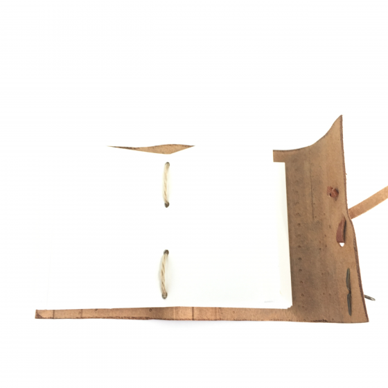 Petit carnet artisanal en cuir - Brun