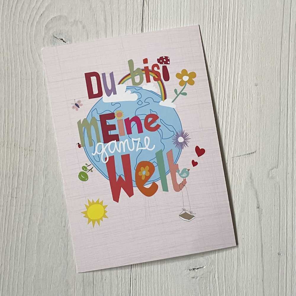 Postkarte "Du bist meine ganze Welt"