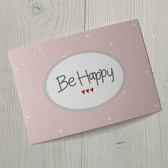 Postkarte "Be Happy"