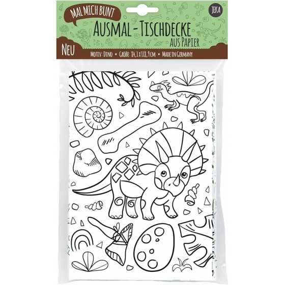 Ausmal-Tischdecke aus Papier - Dino - Jeka