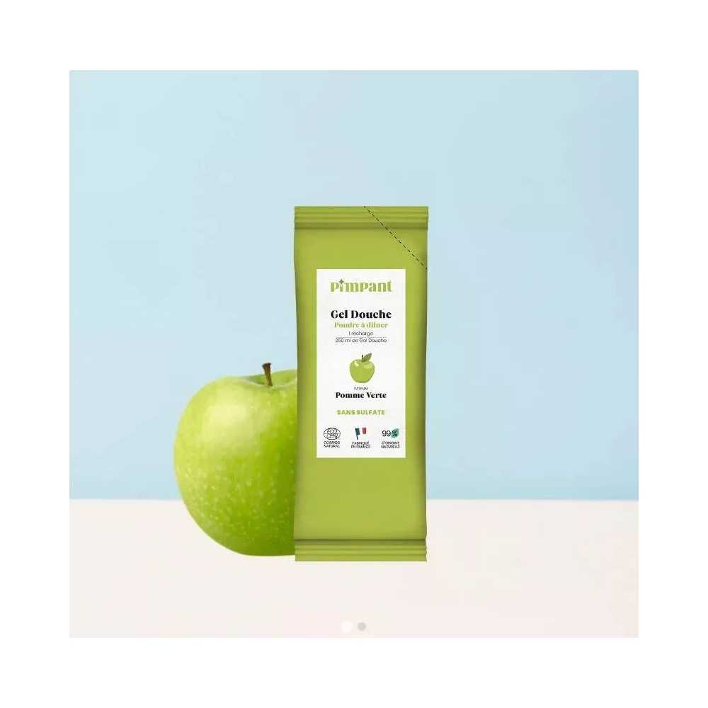 Gel douche Pomme Verte poudre à diluer 25grs - Pimpant