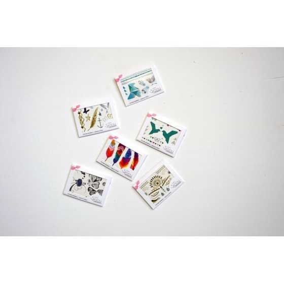 Tatouages éphémères - Mini Silver Origami - Sioou
