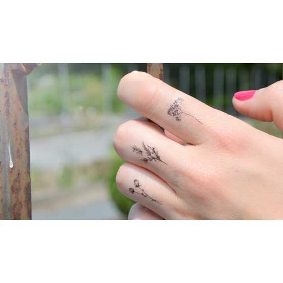 Vergänglichen Tattoos - Botanik - Sioou