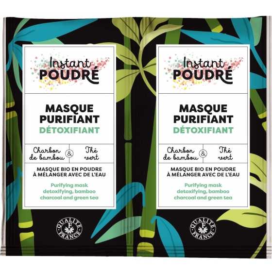Masque Bio Purifiant Détoxifiant Charbon de Bambou & Thé vert - Instant Poudré