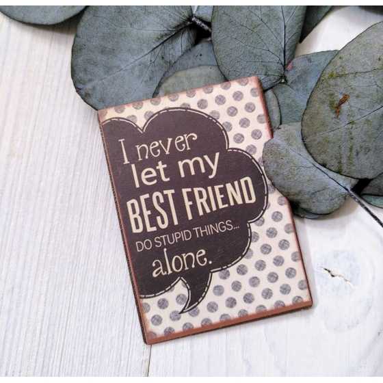 Magnet "I never let my BEST FRIEND do stupid things... alone."