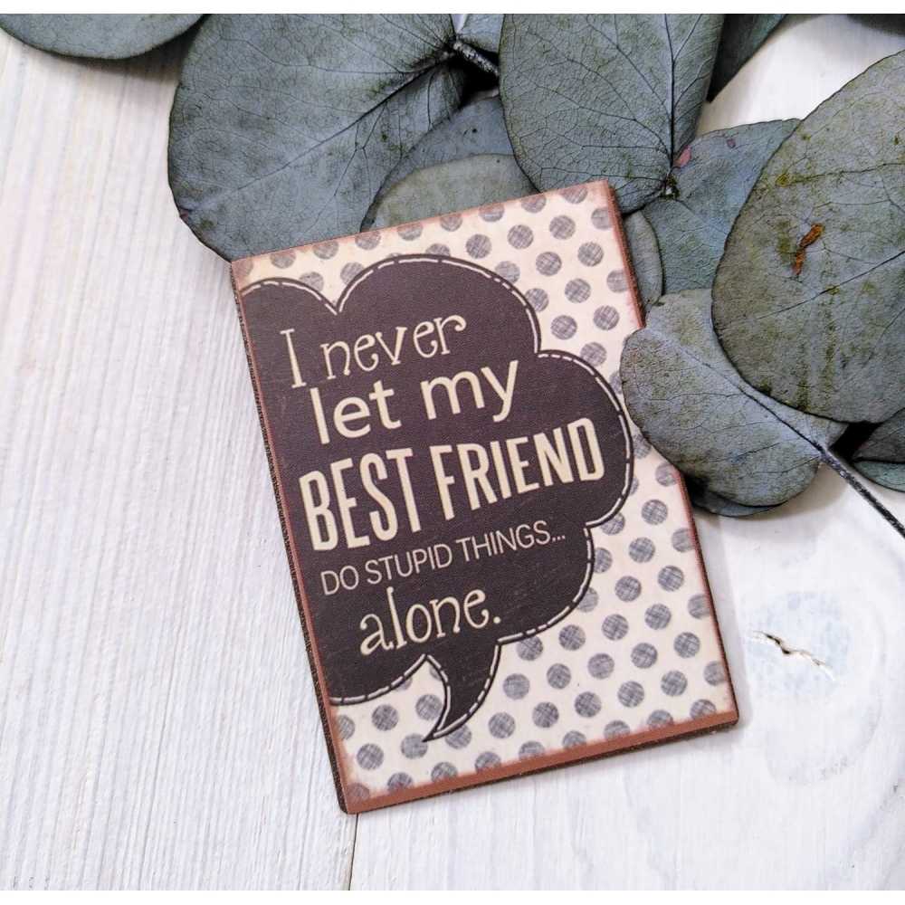Magnet "I never let my BEST FRIEND do stupid things... alone."