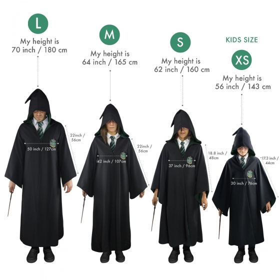 Robe de Sorcier / Cape - Serpentard - Harry Potter Cinereplicas