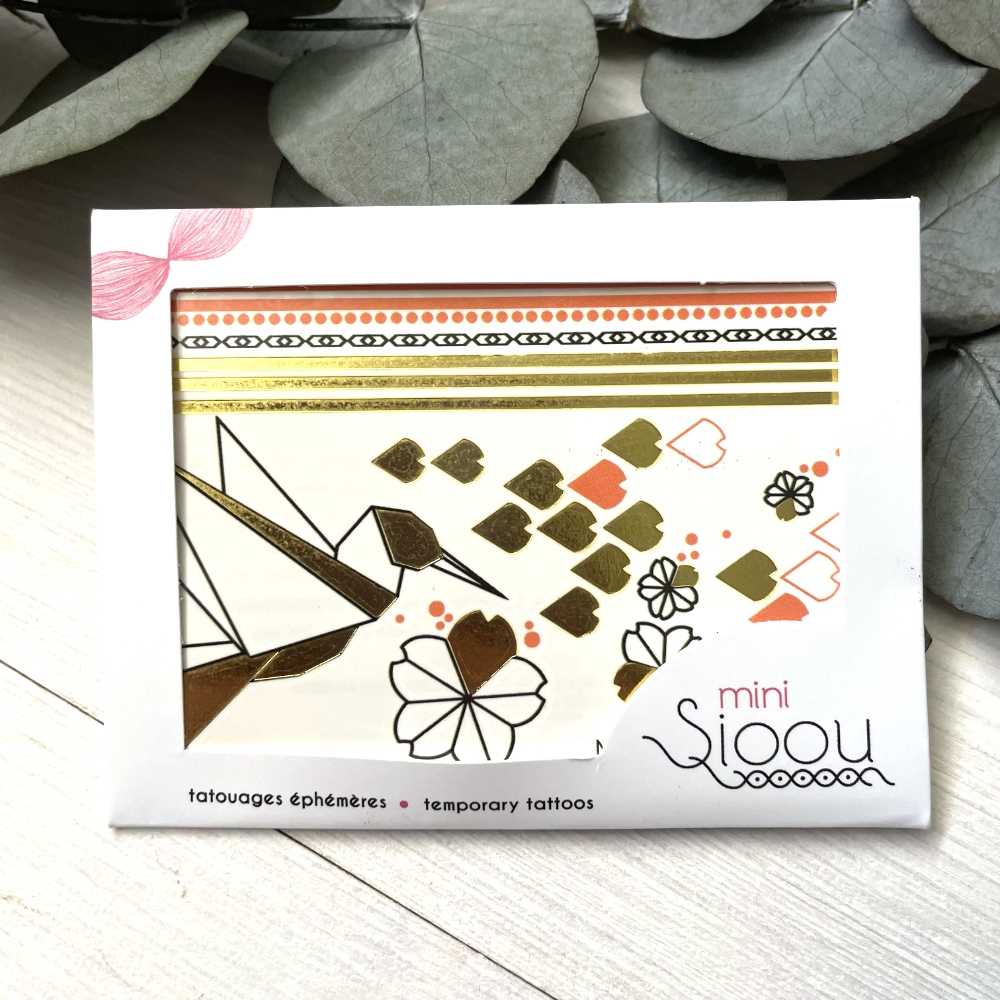 Tatouages éphémères - Mini Origami - Sioou