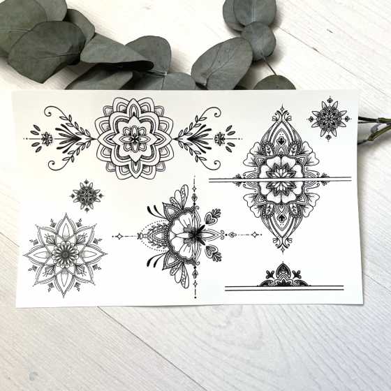 Tatouages éphémères - Mandalas - Sioou