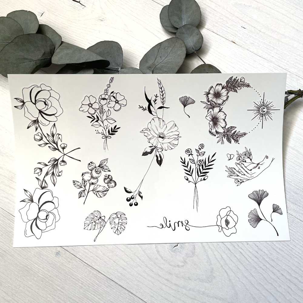 Tatouages éphémères - Blooming day - Sioou