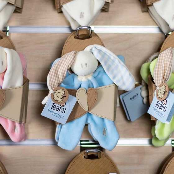 Kuscheltier Lappen blaue Kaninchen - Keptin-Jr