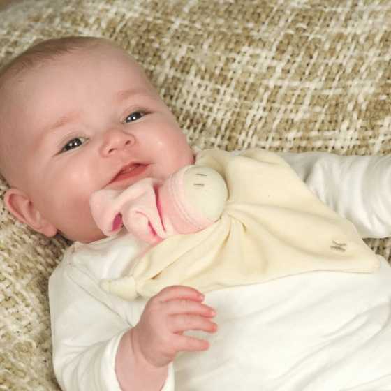 Doudou chiffon bonnet rose - Keptin-Jr