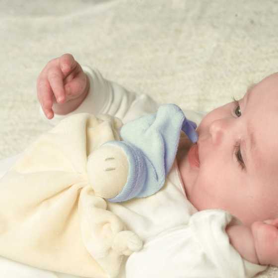 Doudou chiffon bonnet bleu - Keptin-Jr