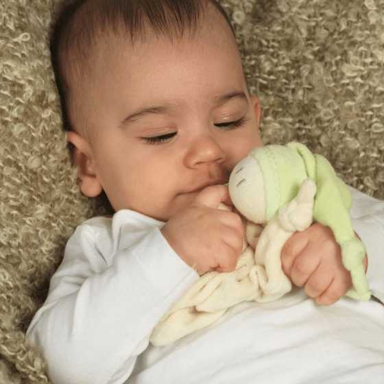 Doudou chiffon bonnet vert - Keptin-Jr