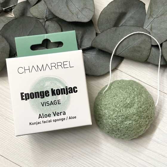 Eponge Konjac à l'Aloe Vera - Chamarelle