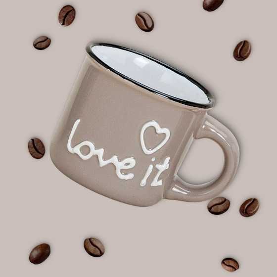 "Love it" Espressotasse aus Keramik