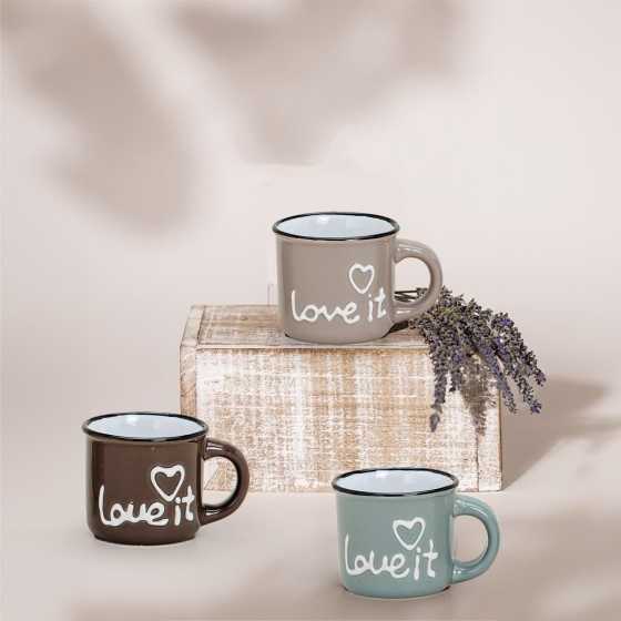 "Love it" Espressotasse aus Keramik