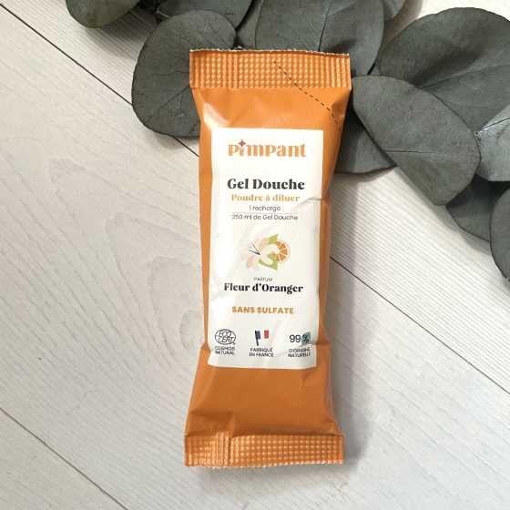 Gel douche fleur d'oranger poudre à diluer 25grs - Pimpant