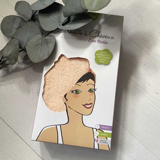 Serviette à cheveux saumon - Les Tendances d'Emma