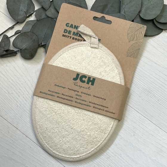 Peeling-Massagehandschuh aus Luffa.