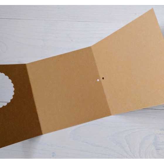 Carte artisanale "Alles gute zum Geburtstag" 3 volets avec enveloppe