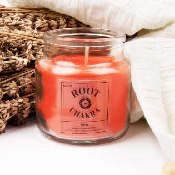 Wurzelchakra, Duftkerzen Rose