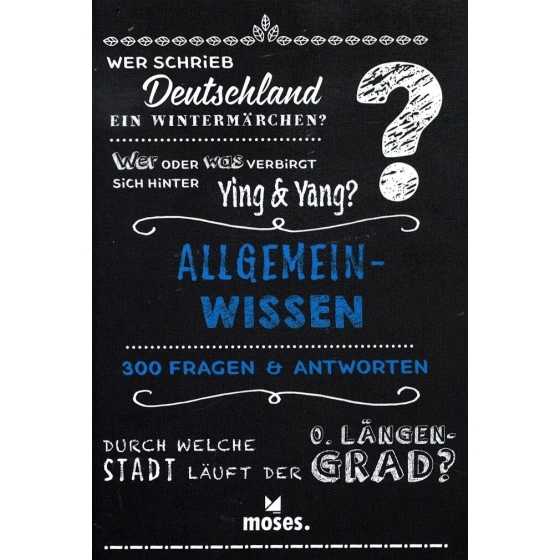 Quiz-Box Allgemeinwissen
300 Fragen & Antworten - Ab 12 J.