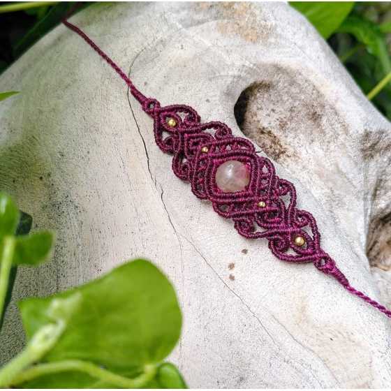 Bracelet micro-macramé Tourmaline - Protection