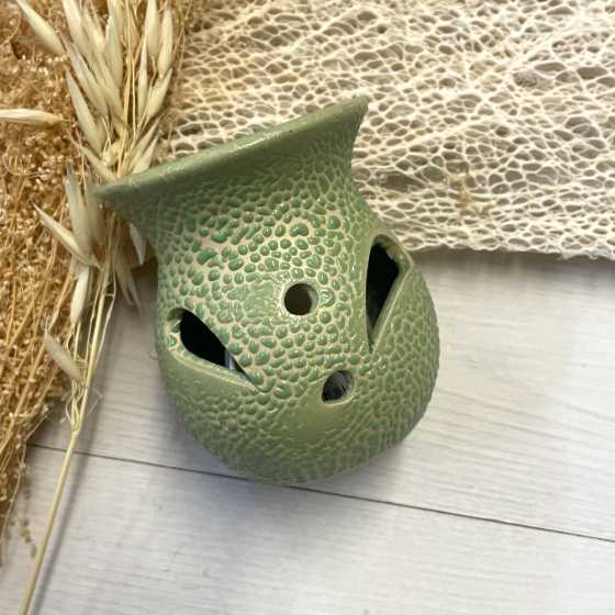 Brûle parfum et fondant de cire, design craquelé