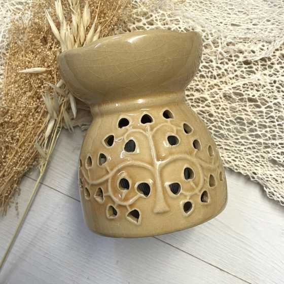 Duftbrenner und Wachsschmelzer, Blätterbaum beige