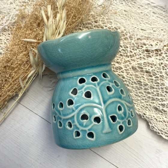 Brûle parfum et fondant de cire, Arbre à feuilles turquoise