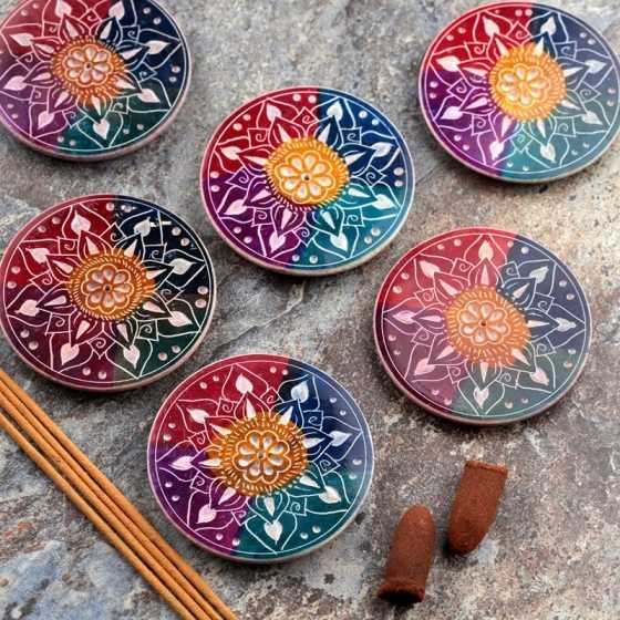 Porte-encens Pétales en stéatite