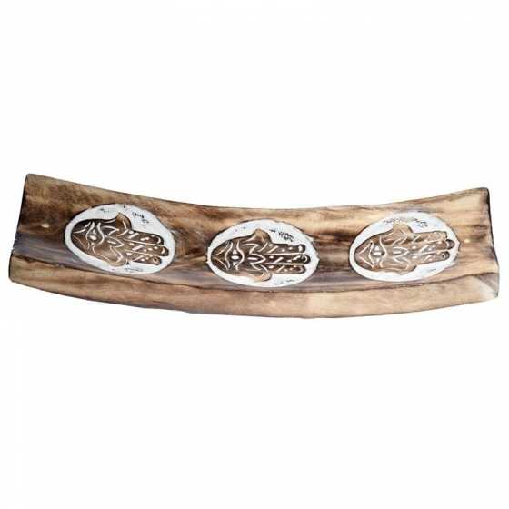 Räuchergefäß aus Mangoholz - Hand Fatima