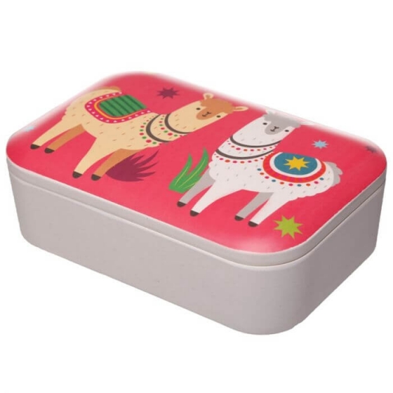 Llamapalooza Lama wiederverwendbare Lunchbox aus Bambus-Verbundsstoff