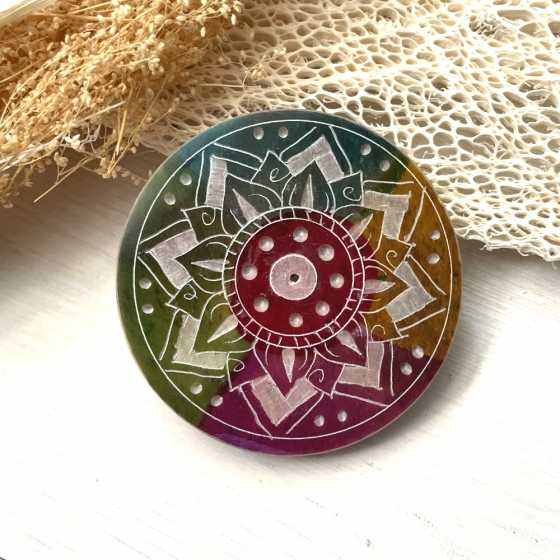 Porte-encens Tournesol en stéatite