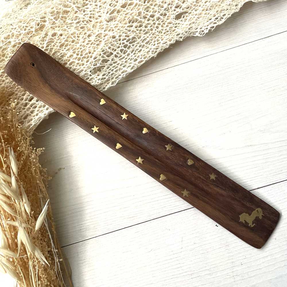 Porte-encens Attrape Cendre Bois de Sheehsam - Licorne