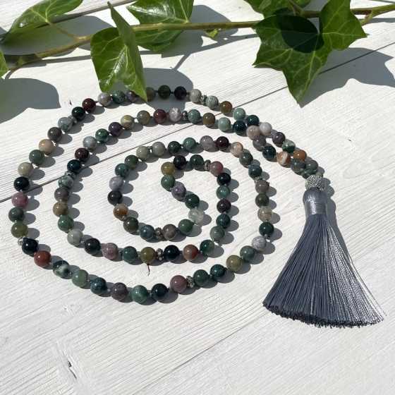 Mala en Agate Indienne - Équilibre et Harmonie
