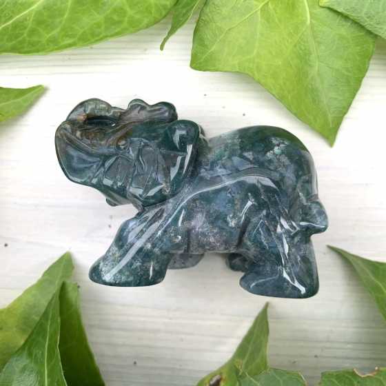 Elefant aus indischem Achat - Gleichgewicht und innere Harmonie