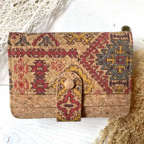 Porte-monnaie en liège taille moyenne Indian