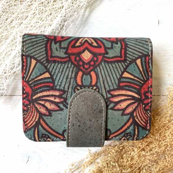 Porte-monnaie en liège à motif