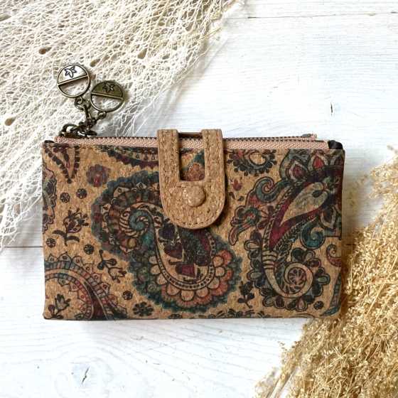 Portefeuille en liège Mandala