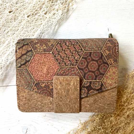 Mini - Porte-monnaie en liège hexa
