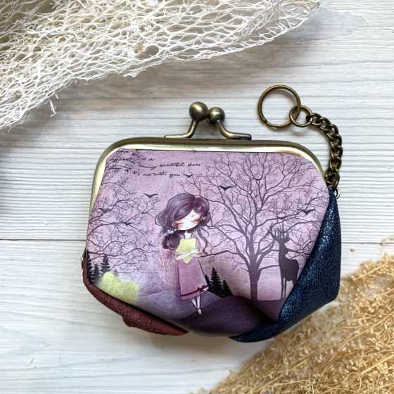 Porte-monnaie porte-clés Lilac